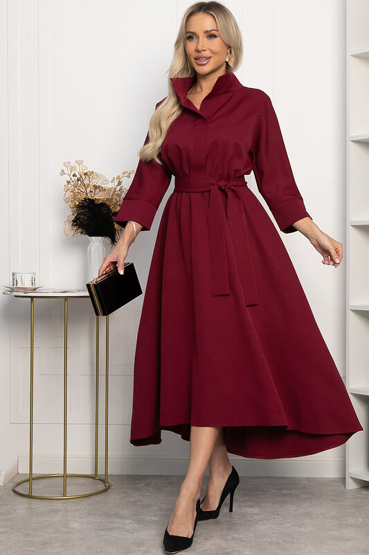 LT Collection Платье 558455 П14299-16М бордовый