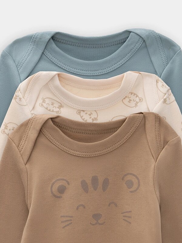 MARK FORMELLE Боди детское 558949 13016-3 тигрята на пудре +песочный +сланец