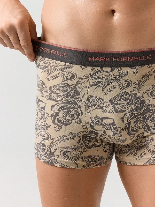 MARK FORMELLE Трусы 559183 411228-2 зелено -голубой +тату на бежевом