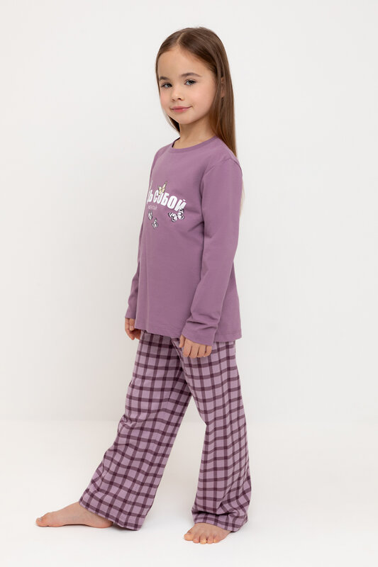 CROCKID Пижама 559516 К 1623 спелый виноград, клетка