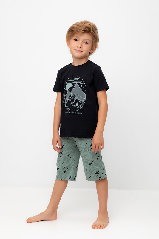 CROCKID Пижама 559530 К 1528/24 черный, быстрее ветра