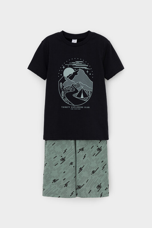 CROCKID Пижама 559530 К 1528/24 черный, быстрее ветра