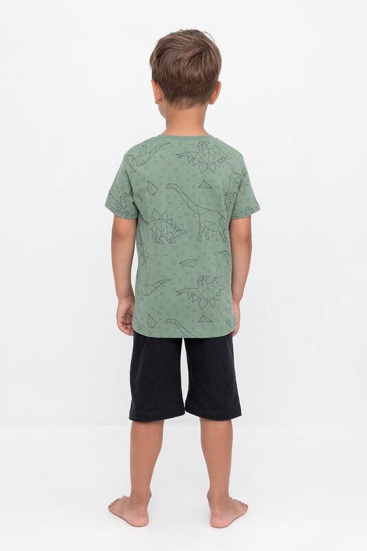 CROCKID Пижама 559531 К 1614 динозавры на зеленом, черный