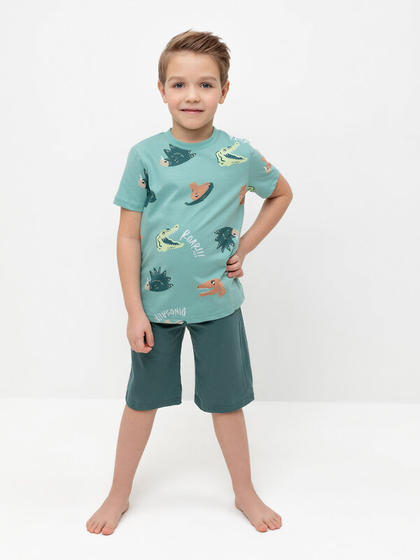 CROCKID Пижама 559532 К 1614 динозавры, зеленый