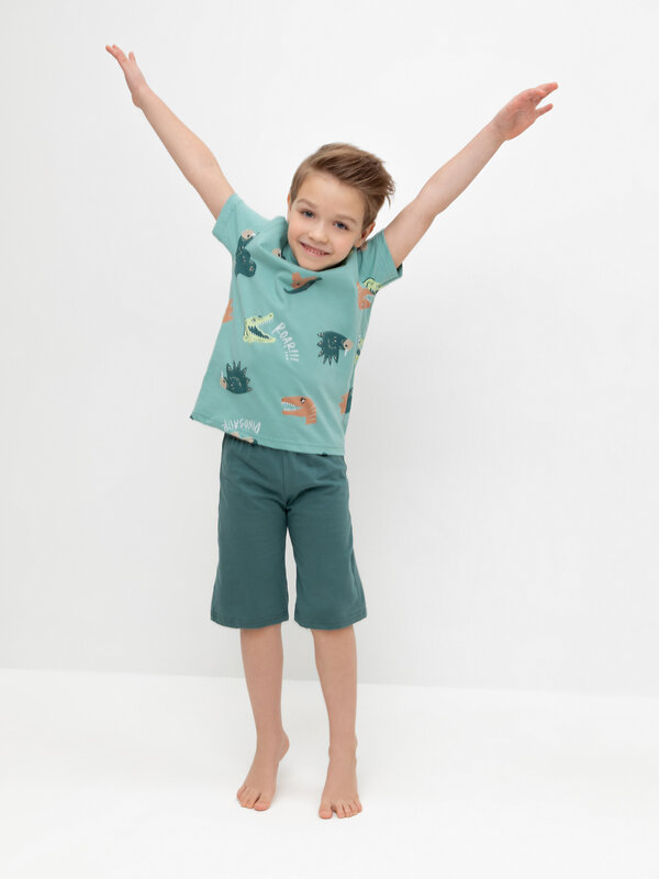 CROCKID Пижама 559532 К 1614 динозавры, зеленый