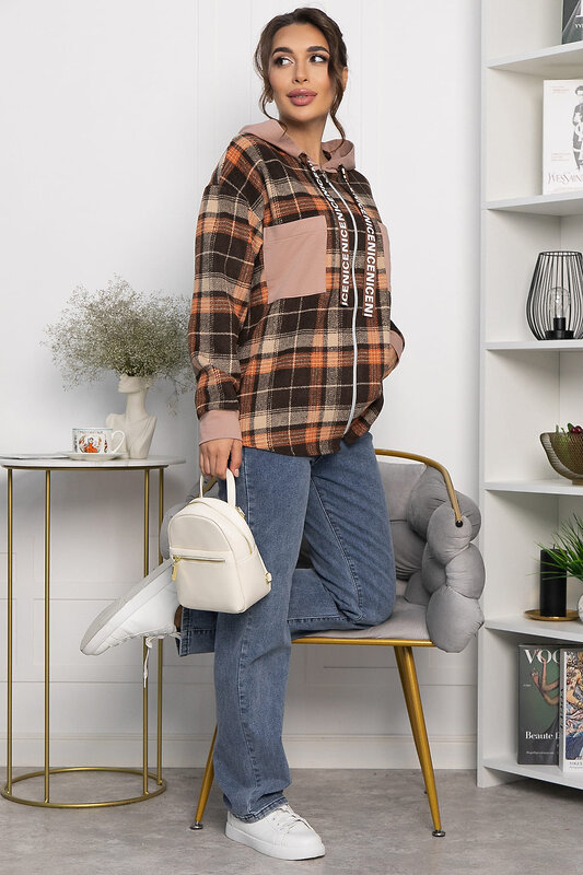 LT Collection Рубашка 559852 Б13907-50М коричневый
