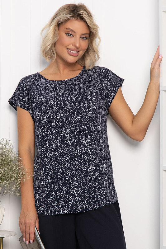 LT Collection Блуза 559966 Б14302-8М темно-синий