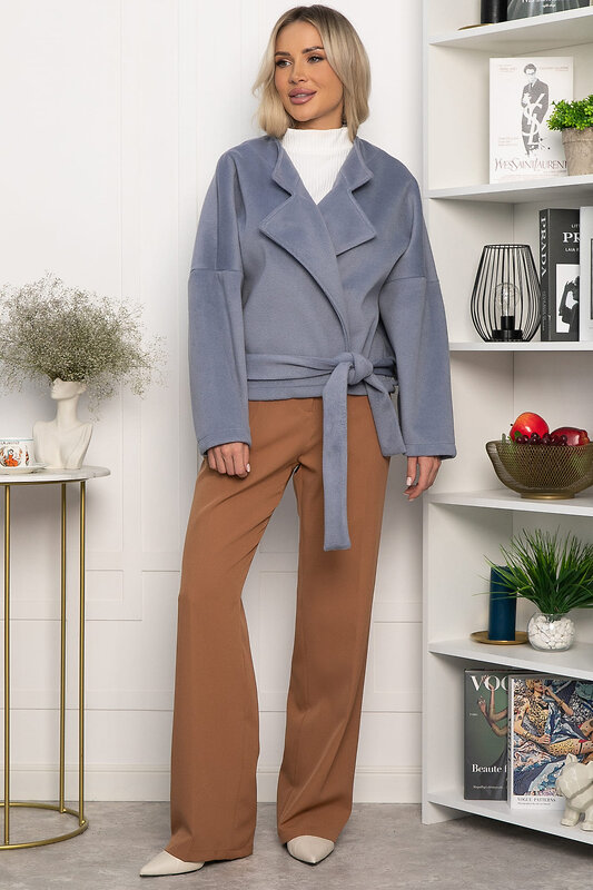 LT Collection Пальто 560079 Б14338-7М голубой