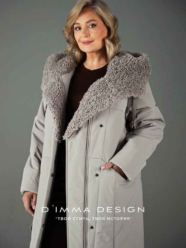 DIMMA Пальто 560774 2605 Серо-бежевый