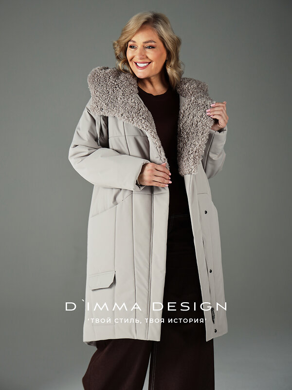 DIMMA Пальто 560774 2605 Серо-бежевый