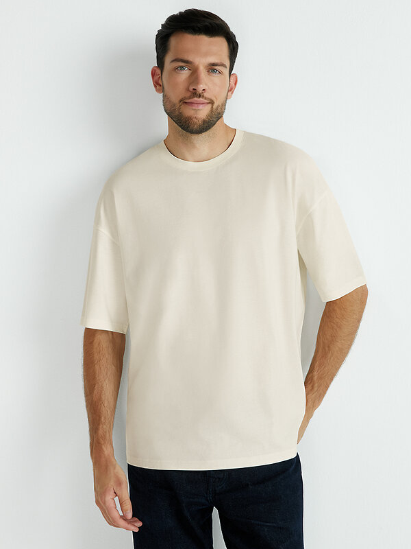 Omsa Футболка 561283 OmT_U 1302 Футболка мужская OVERSIZE, CO Avorio (Молочный)