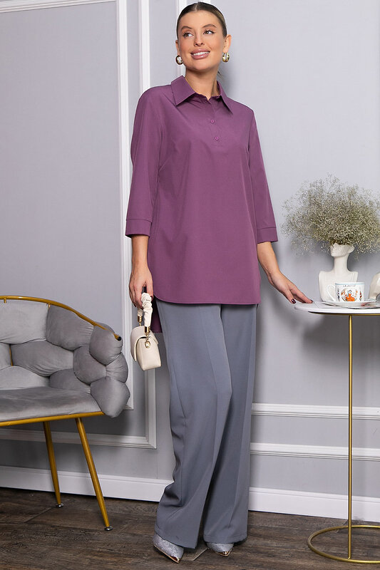 LT Collection Блуза 563393 Б14465-3М фиолетовый