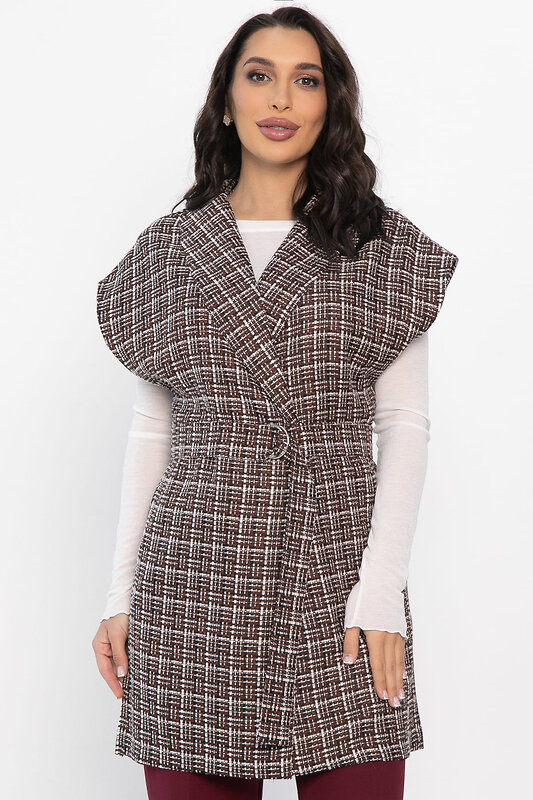 LT Collection Жилет 563486 Б14489-4М коричневый