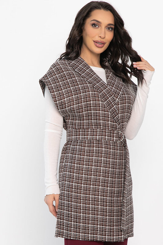 LT Collection Жилет 563486 Б14489-4М коричневый