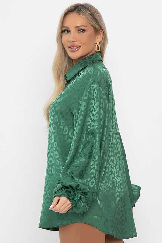 LT Collection Рубашка 563491 Б14504-7М зеленый