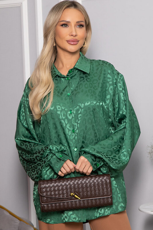 LT Collection Рубашка 563491 Б14504-7М зеленый