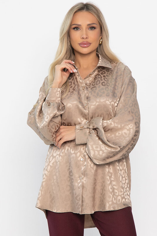 LT Collection Рубашка 563493 Б14503-7М бежевый