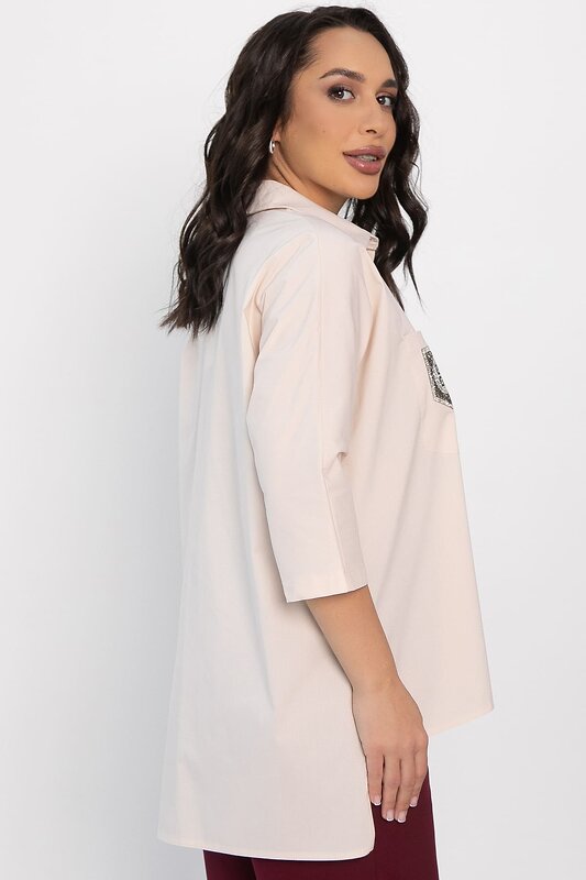 LT Collection Рубашка 563500 Б14357-10М бежевый