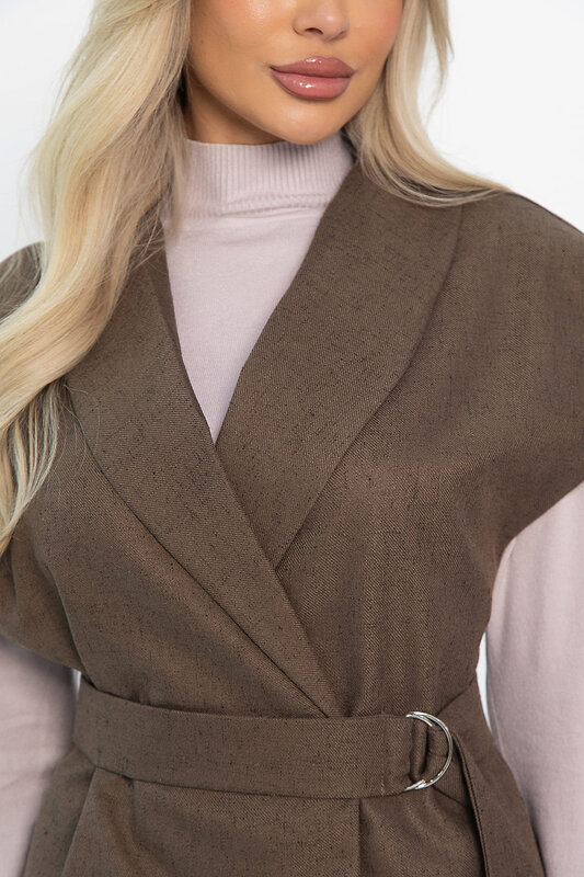 LT Collection Жилет 563747 Б14488-4М коричневый