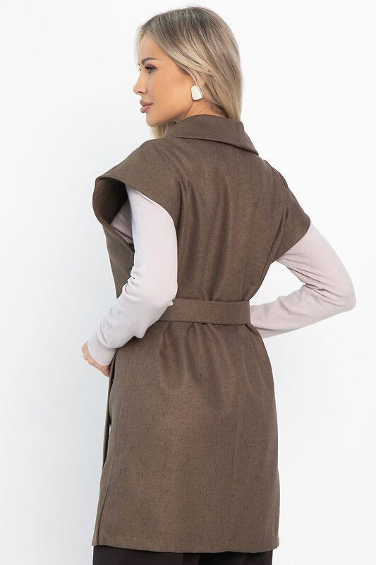 LT Collection Жилет 563747 Б14488-4М коричневый