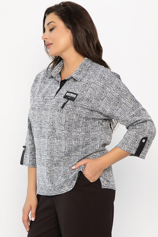 LT Collection Блуза 564095 Б14312-18М серый