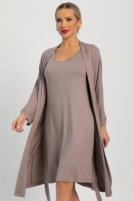 LT Collection Сорочка 564099 П14492-52М коричневый