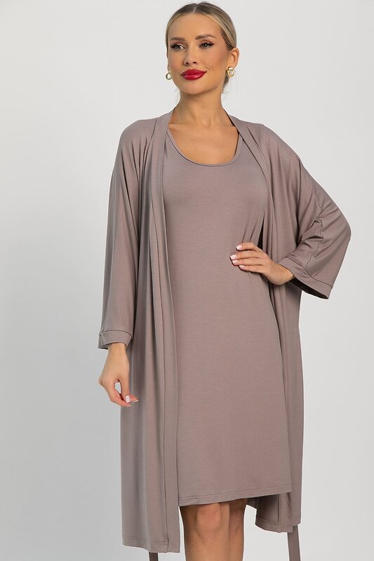 LT Collection Сорочка 564099 П14492-52М коричневый