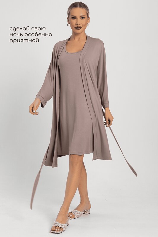 LT Collection Сорочка 564099 П14492-52М коричневый