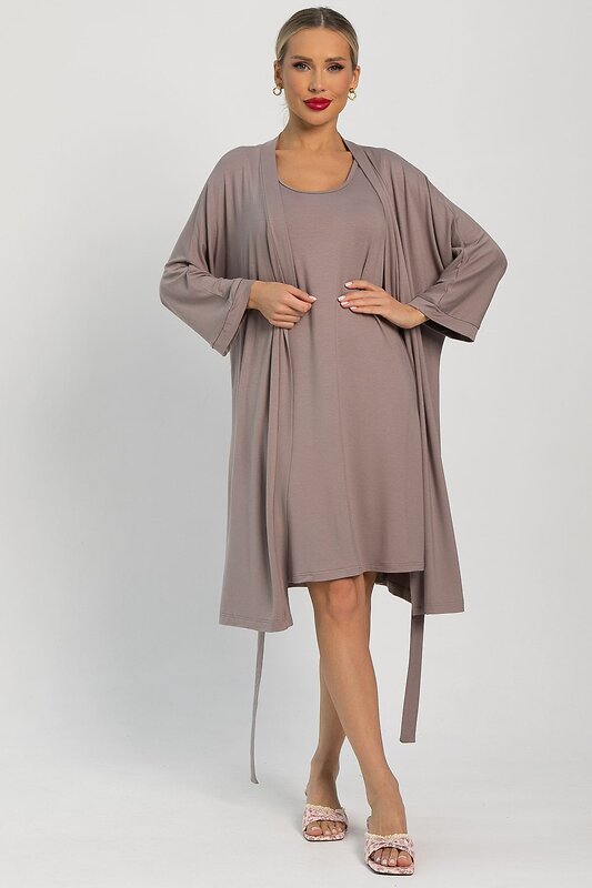 LT Collection Сорочка 564099 П14492-52М коричневый