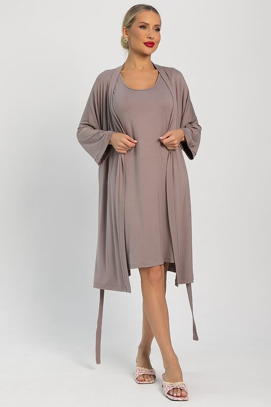LT Collection Сорочка 564099 П14492-52М коричневый
