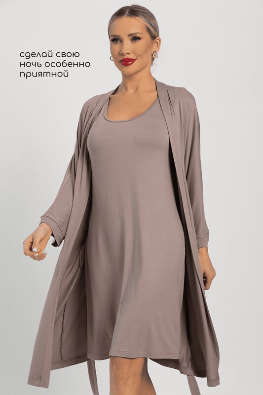 LT Collection Пеньюар 564105 П14486-52М коричневый