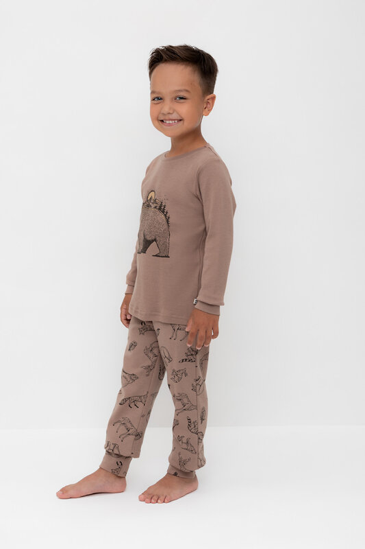 CROCKID Пижама 565403 К 1541 коричневый