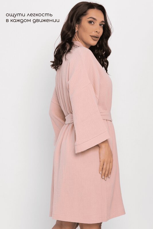 LT Collection Халат 565806 П14578-52М розовый