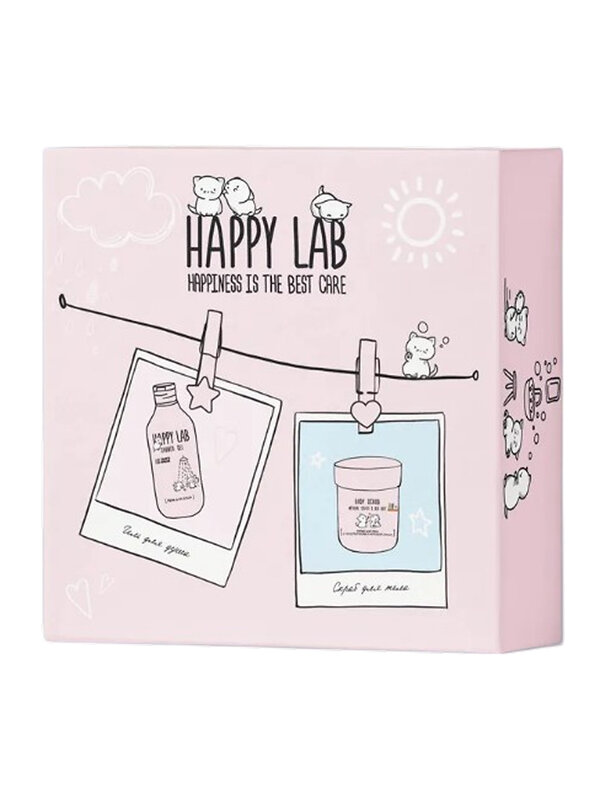 Happy Lab Набор для ухода за телом Lovin you: гель для душа, скраб для тела, 300 мл, 240 г 566117 28086