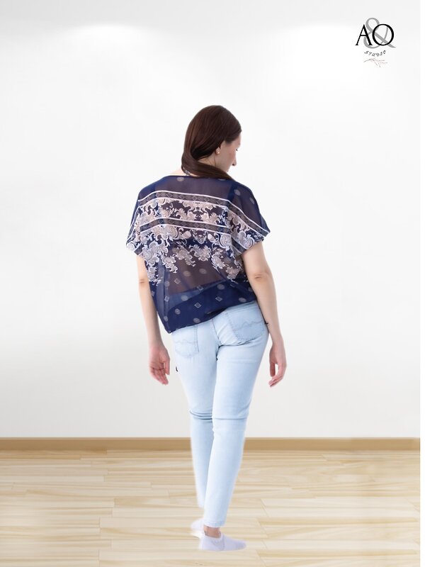 AandOstudio Блузка 566160 Б10018 синий
