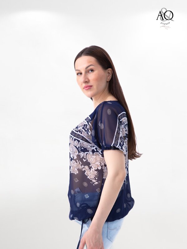 AandOstudio Блузка 566160 Б10018 синий