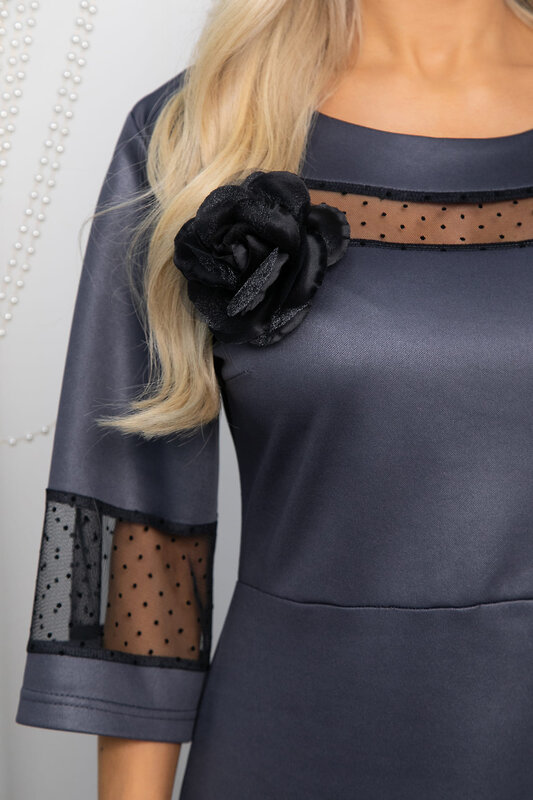 LT Collection Платье 566294 П14628-18М серый