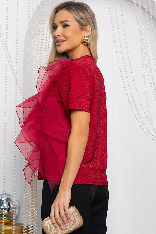 LT Collection Блуза 566572 Б14618-5М красный
