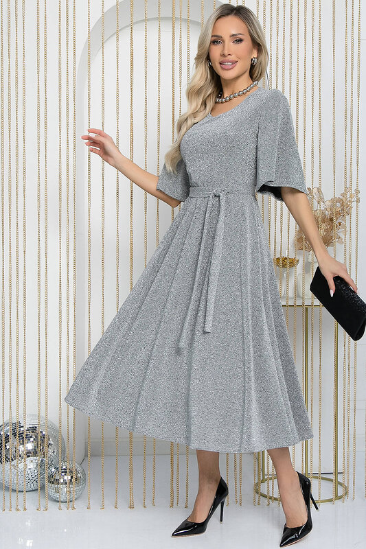 LT Collection Платье 566753 П14704-9М серебро