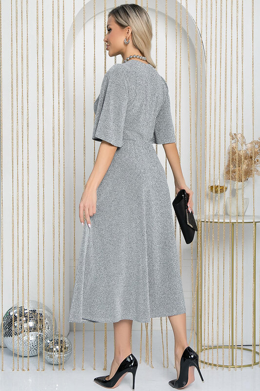 LT Collection Платье 566753 П14704-9М серебро