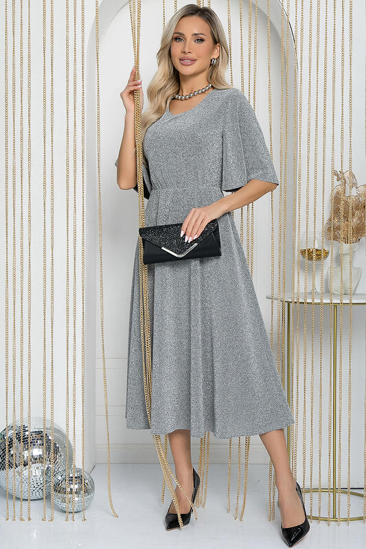 LT Collection Платье 566753 П14704-9М серебро