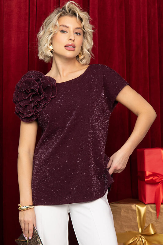 LT Collection Блуза 567138 Б14641-41М бордовый