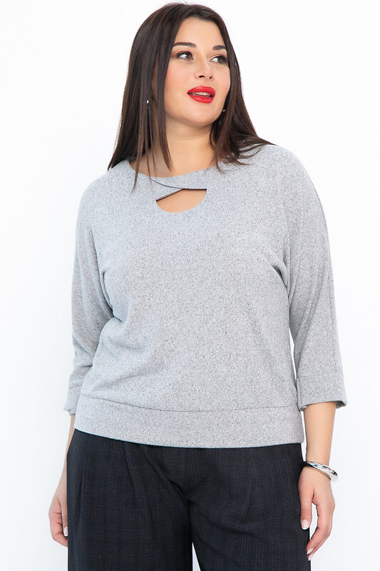 LT Collection Блуза 567398 Б14631-50М серый