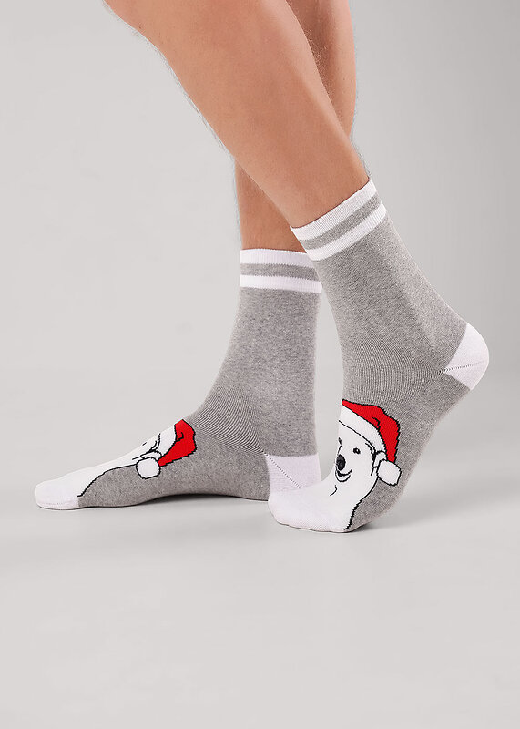 CLEVER Носки 567539 К6552П меланж серый