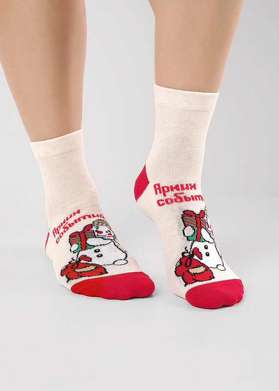 CLEVER Носки 567561 Д2565 меланж бежевый