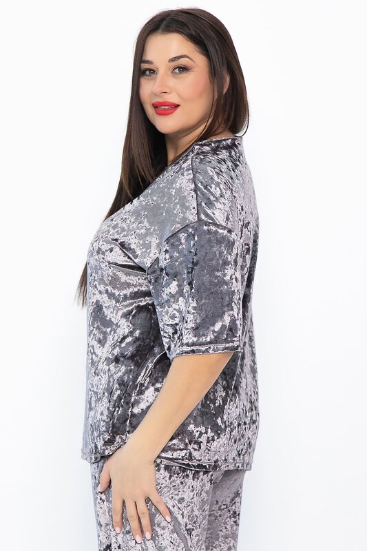 LT Collection Блуза 567774 Б14681-25М серый
