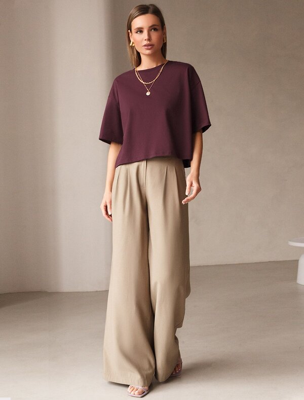 VILATTE Футболка 567992 D49.090 бургунди