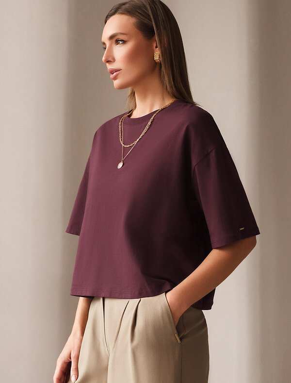 VILATTE Футболка 567992 D49.090 бургунди