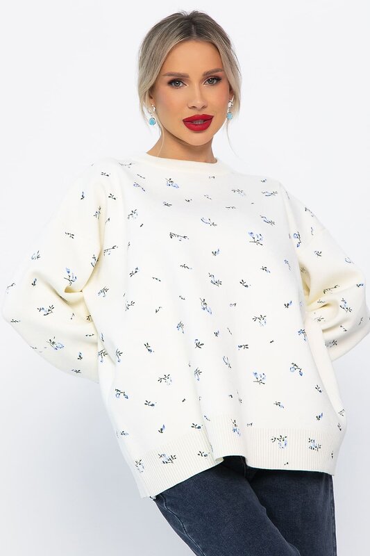 LT Collection Свитер 567993 Б14761-1М молочный