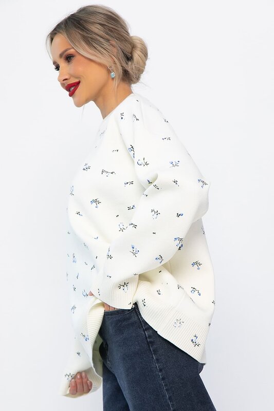 LT Collection Свитер 567993 Б14761-1М молочный